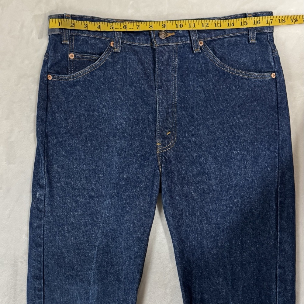 Vintage Levi's Orange Tab 505 Jeans Tag 36x32 Size 34 Dark Raw Rigid Denim USA - Picture 9 of 16